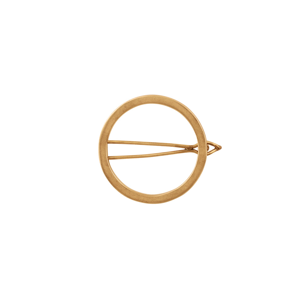Circle Barrette in Bronze