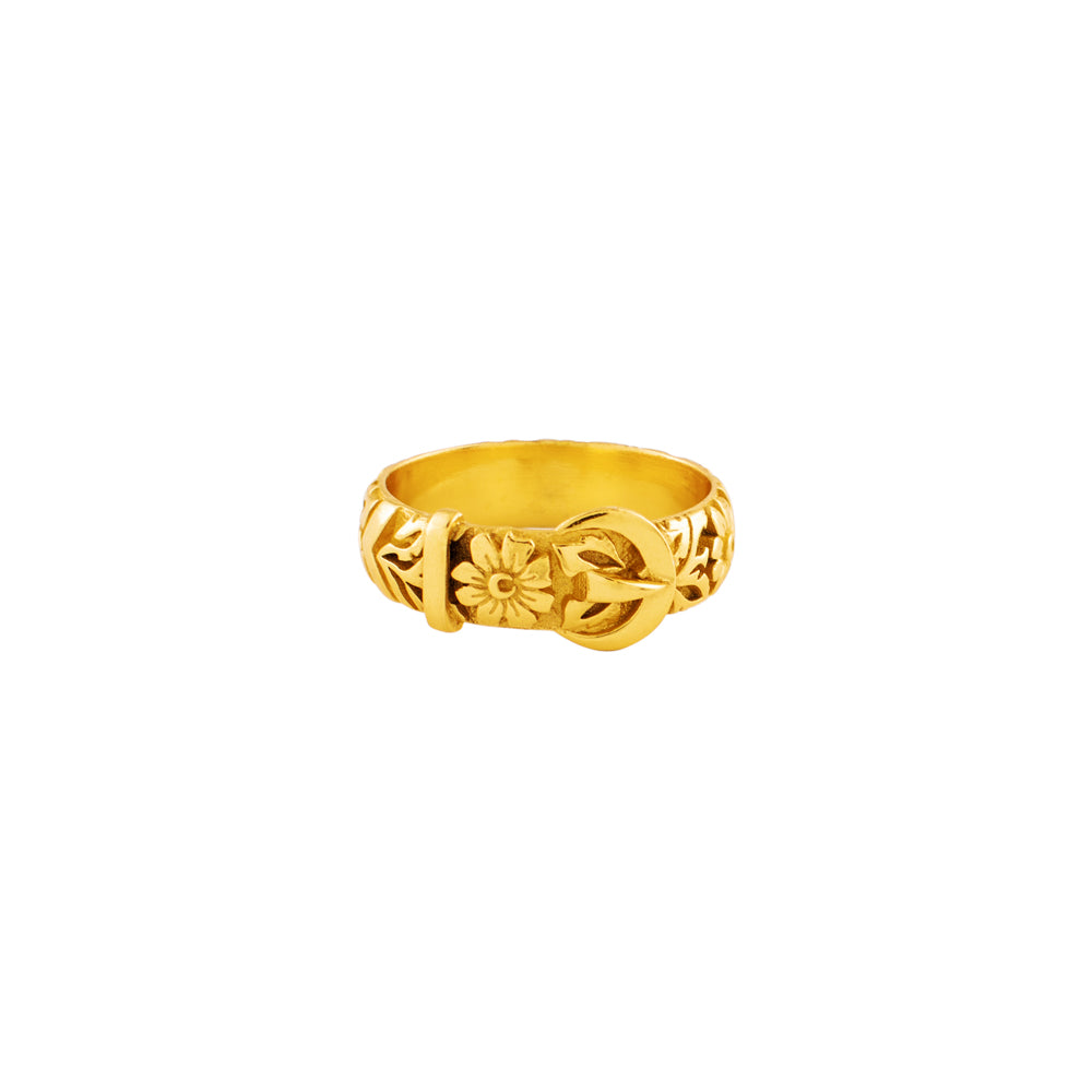 Victorian Buckle Ring in Gold - FINAL SALE