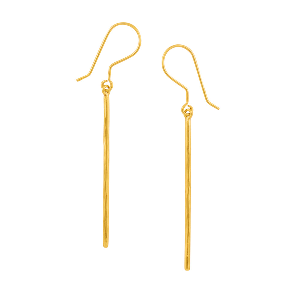 Simply Perfect Bar Earrings in Gold - 2 3/8" - FINAL SALE