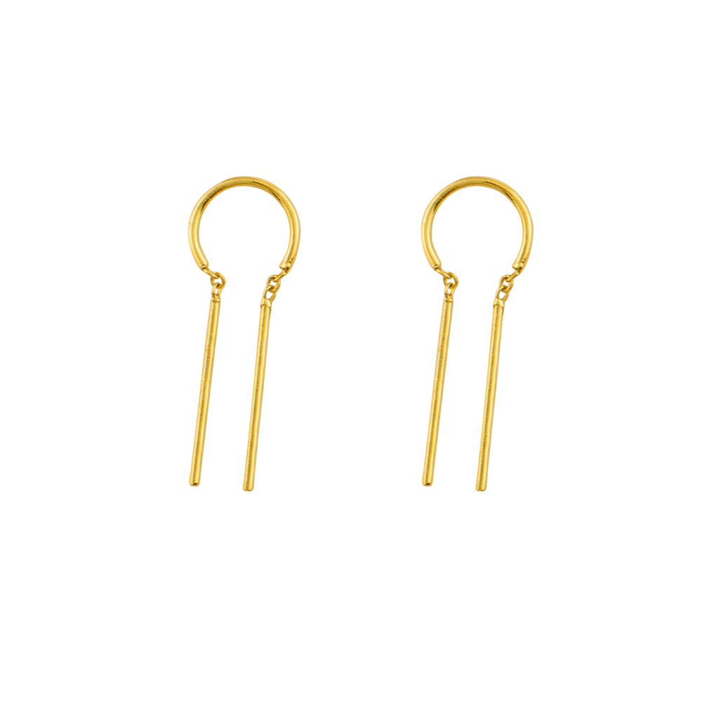 Tiny Dancer Threaders in Gold - 1"