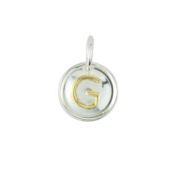 Two Tone Letter Charm - FINAL SALE