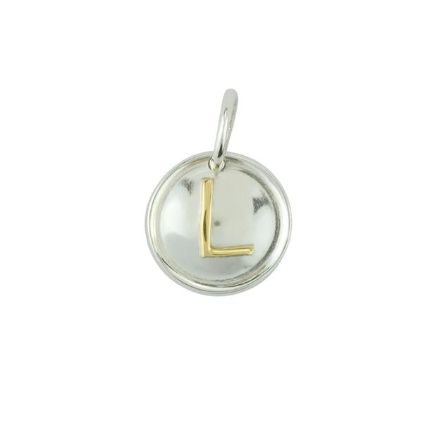 Two Tone Letter Charm - FINAL SALE