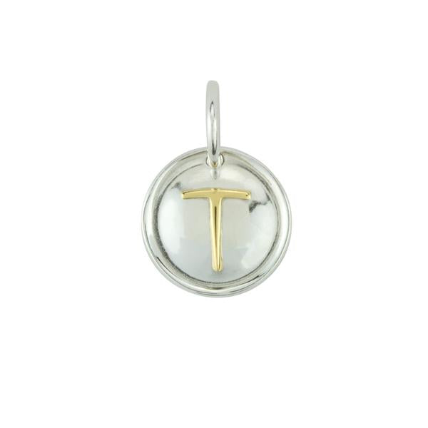 Two Tone Letter Charm - FINAL SALE
