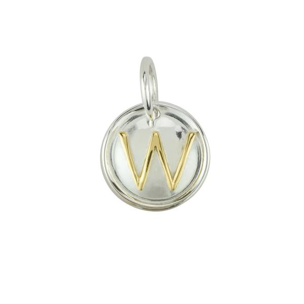 Two Tone Letter Charm - FINAL SALE