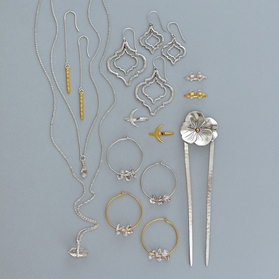 Tangiers Earrings in Silver - Small