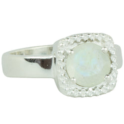 Let it Glow Ring in Silver and Moonstone