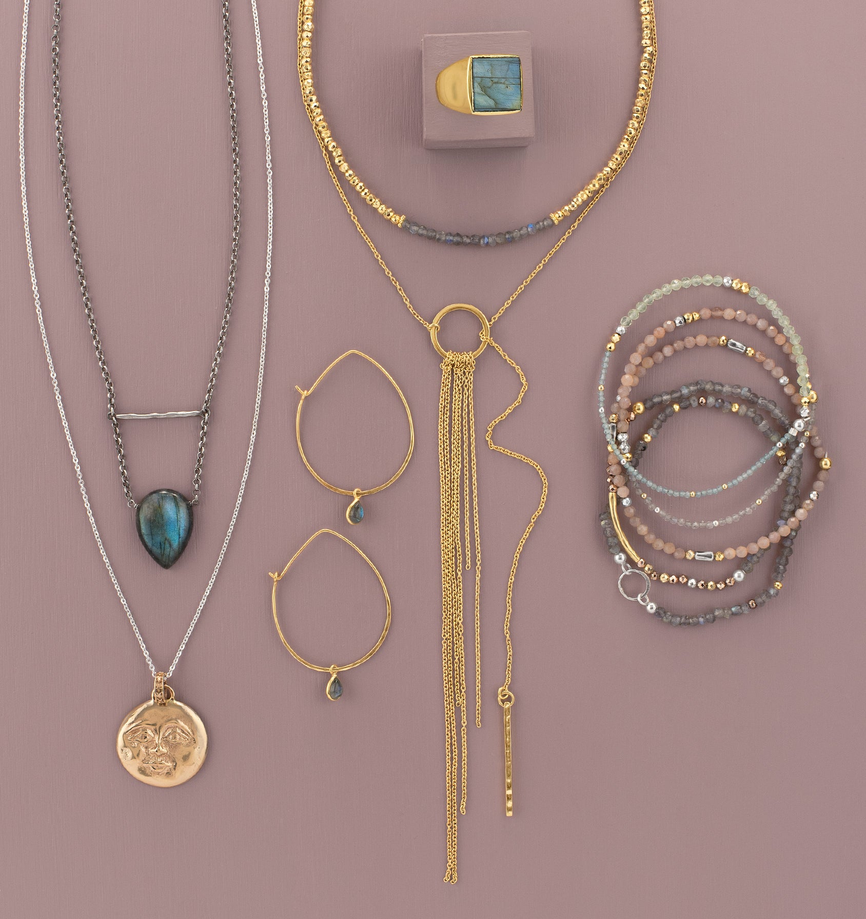 Labradorite Window Ring in Silver - FINAL SALE