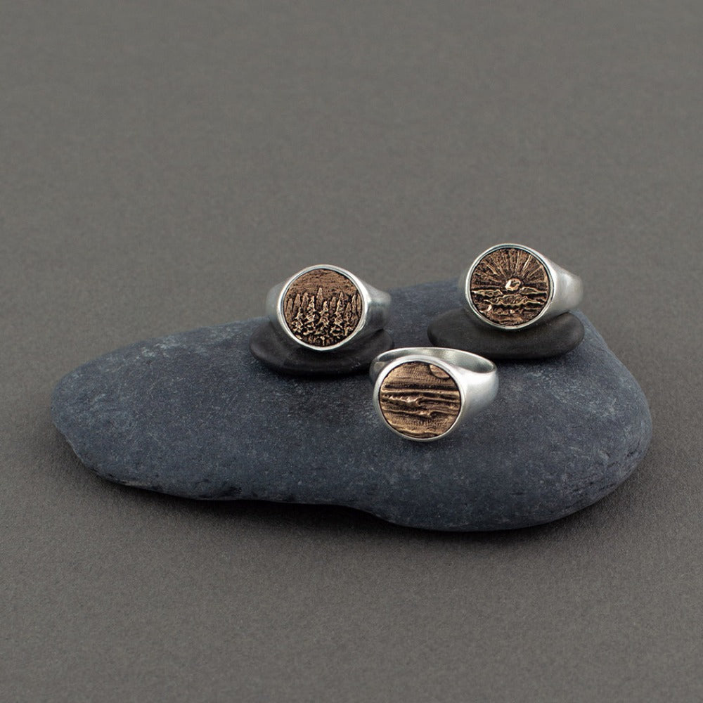 Elements Signet Ring - See the Forest for the Trees in Bronze - FINAL SALE