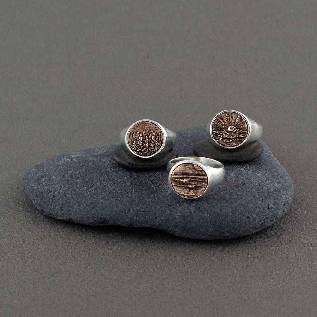 Elements Signet Ring - Rise Above in Bronze - FINAL SALE