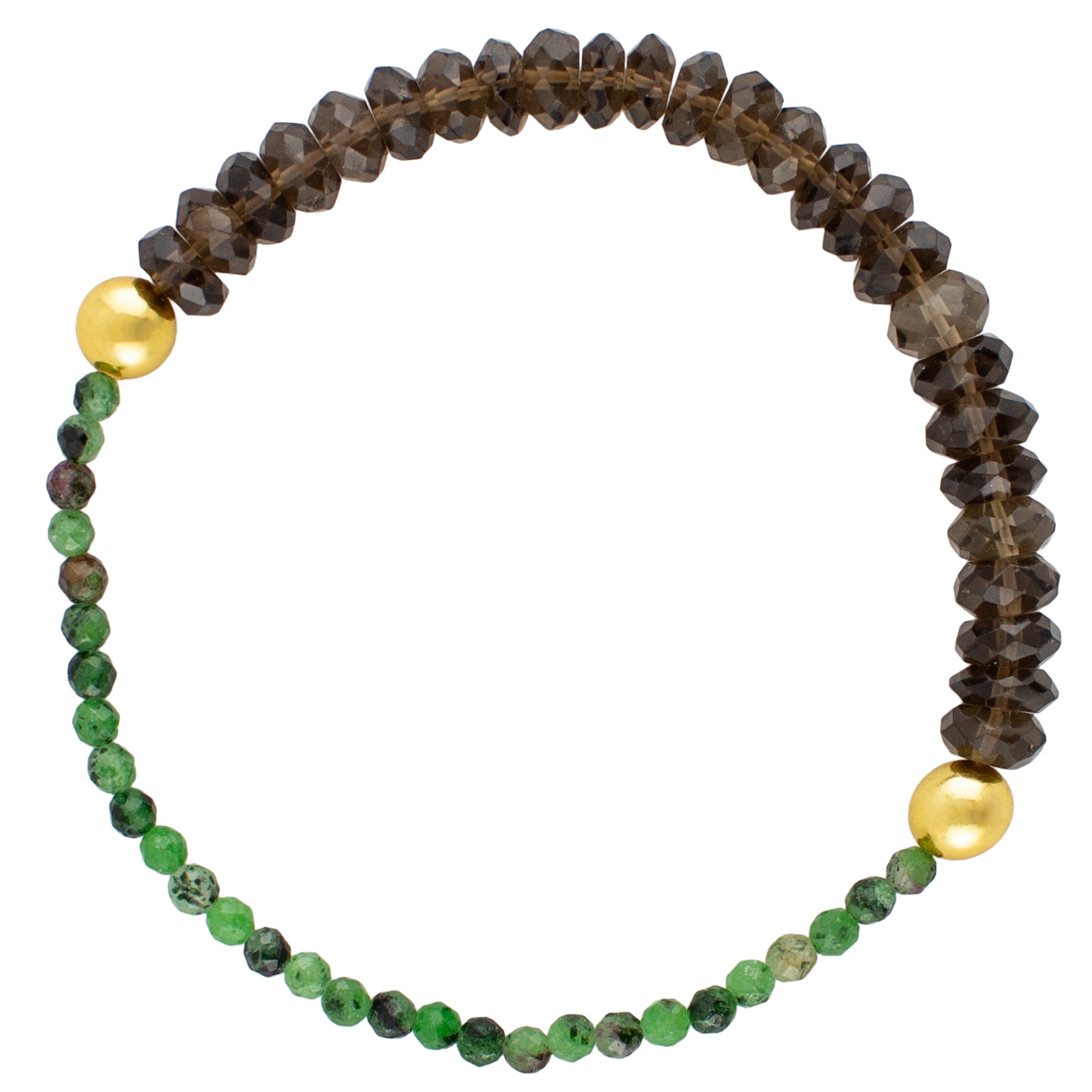 Pyrite's Booty Bracelet in Smoky Topaz & Ruby Zoisite