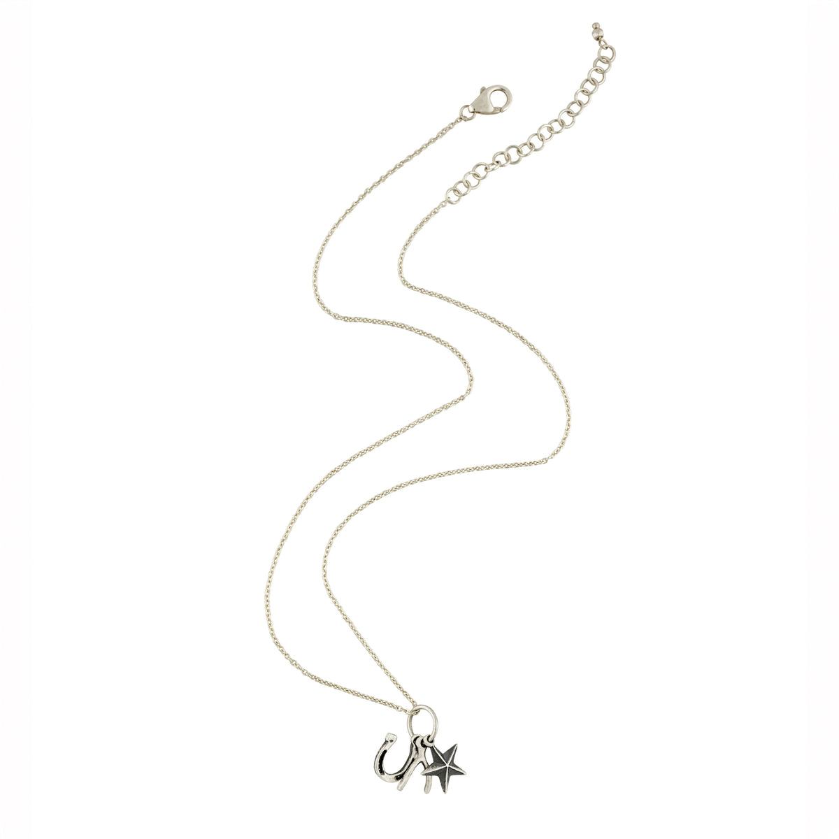 Lucky Charm Trio Necklace - Born Lucky in Silver | Available to Ship October 30, 2026