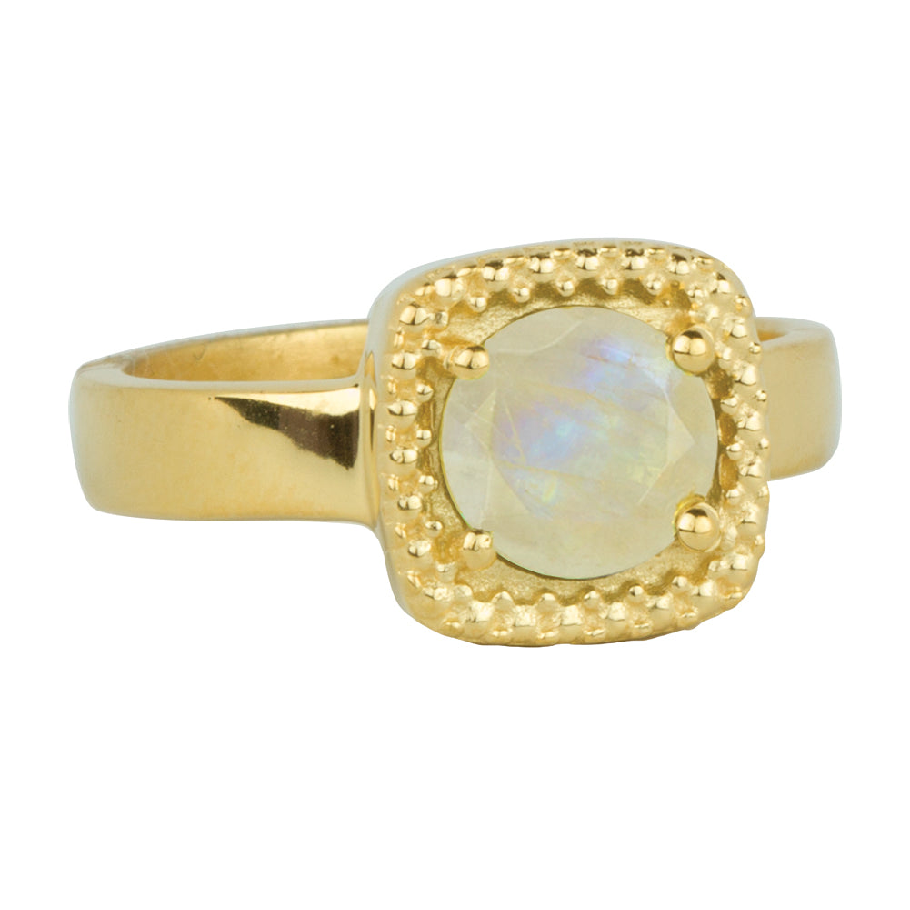 Let it Glow Ring in Gold and Moonstone - Size 9 | FINAL SALE