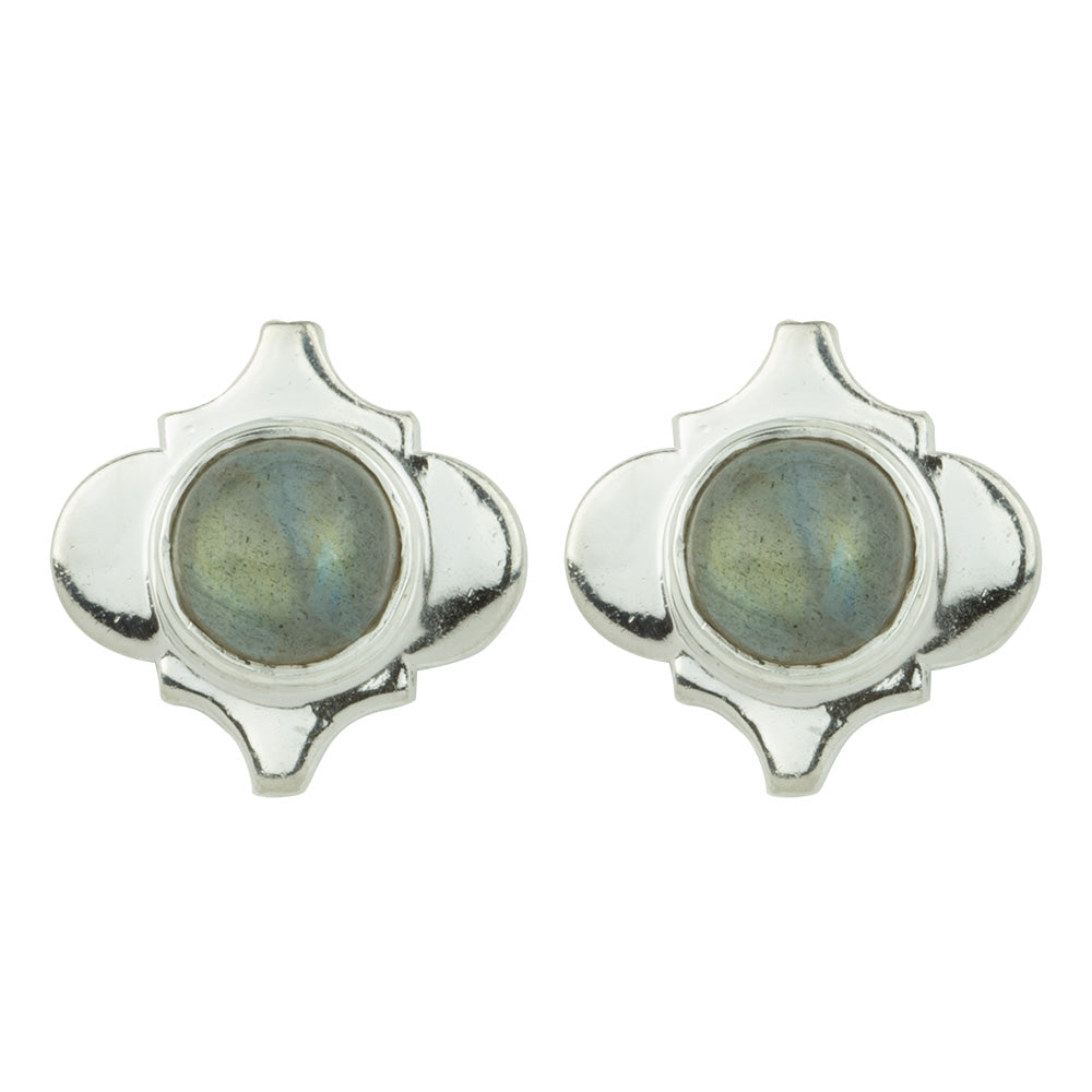 Labradorite and Silver Moroccan Trellis Post | FINAL SALE
