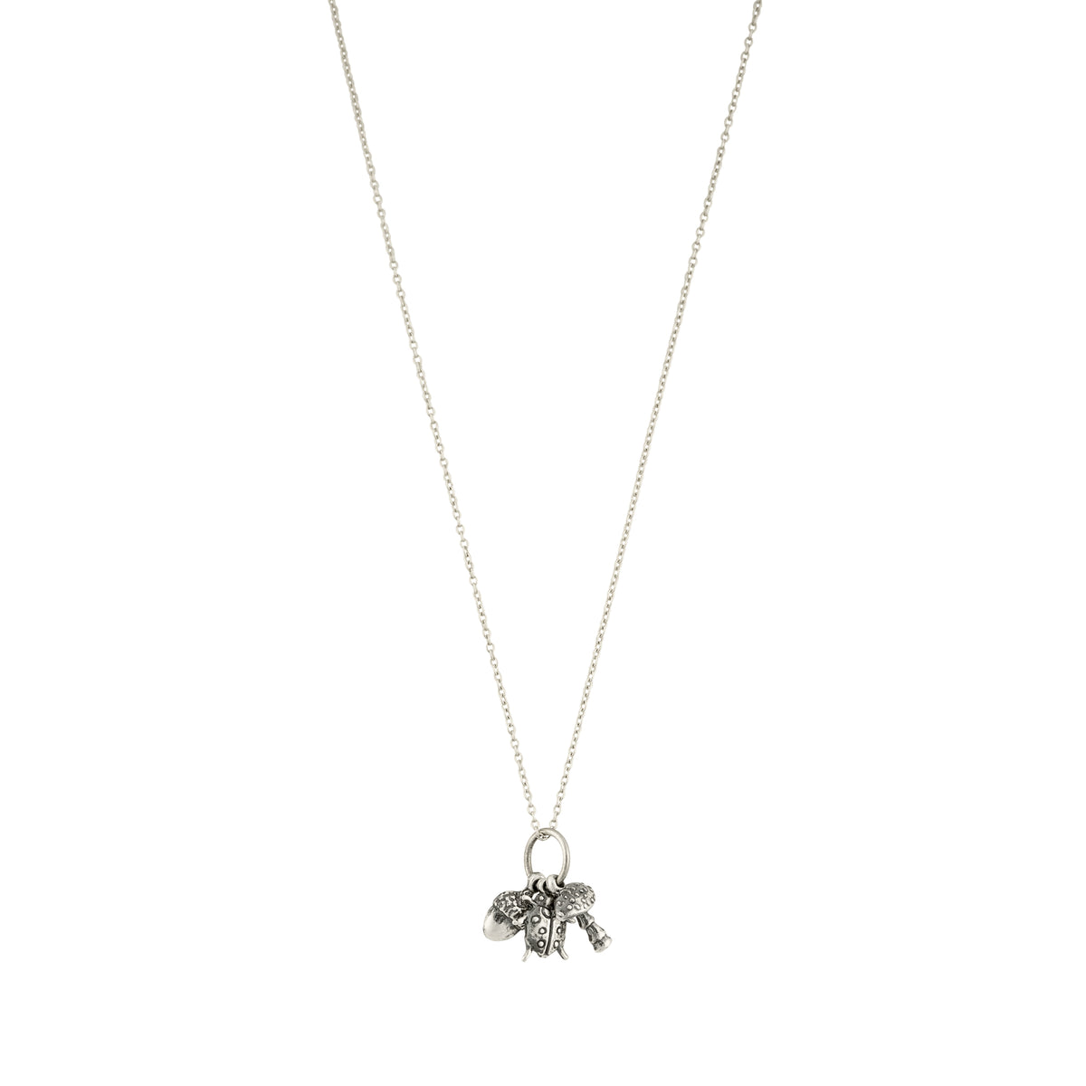 Lucky Charm Trio Necklace - Naturally Lucky in Silver