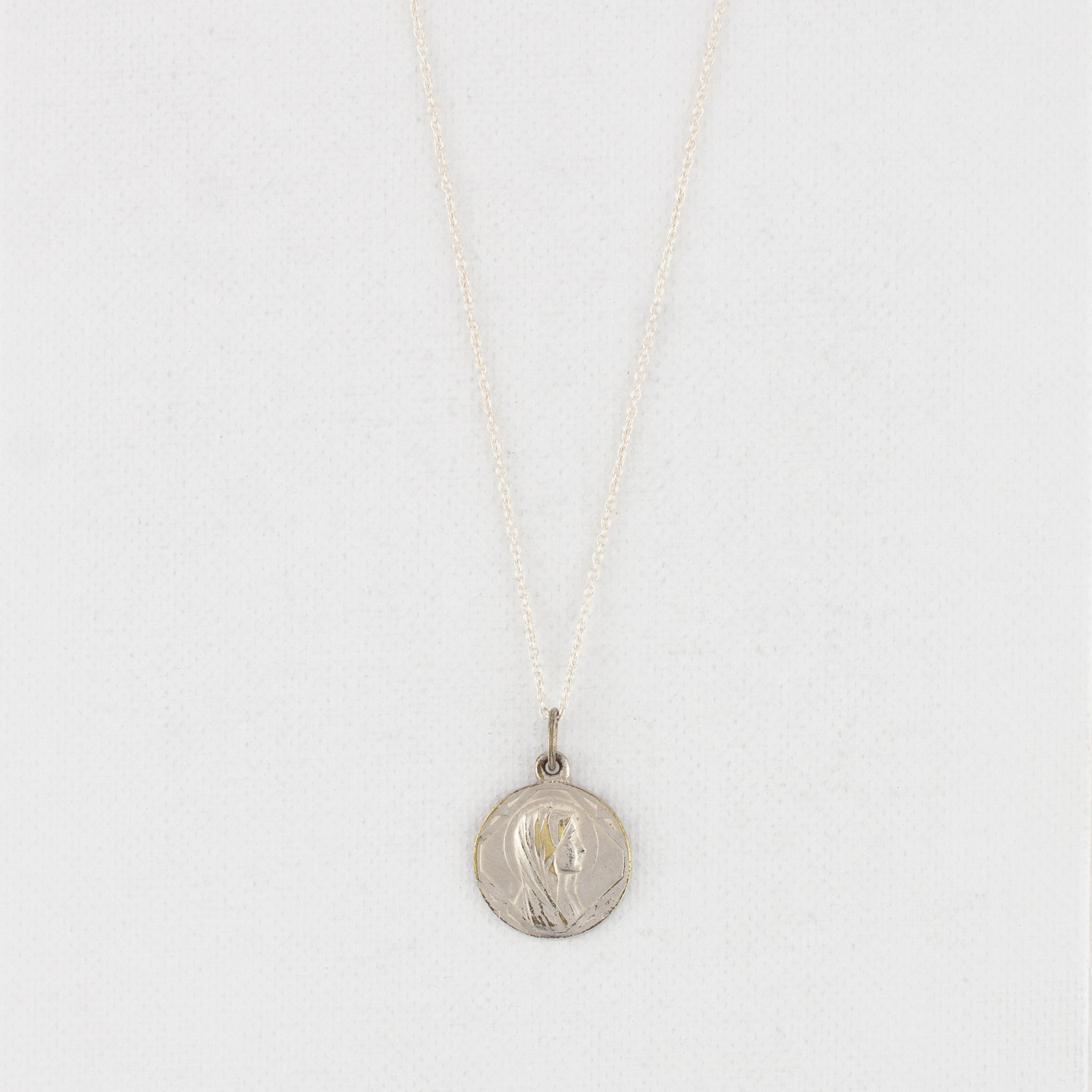 Vintage Medal Our Lady Lourdes v80