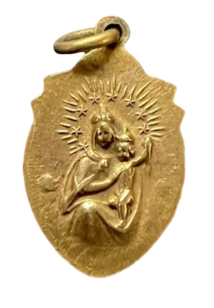 Vintage Medal Sacred Heart of Jesus v111