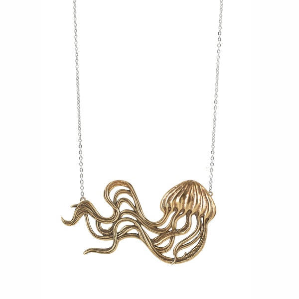 Bronze Jellyfish Necklace