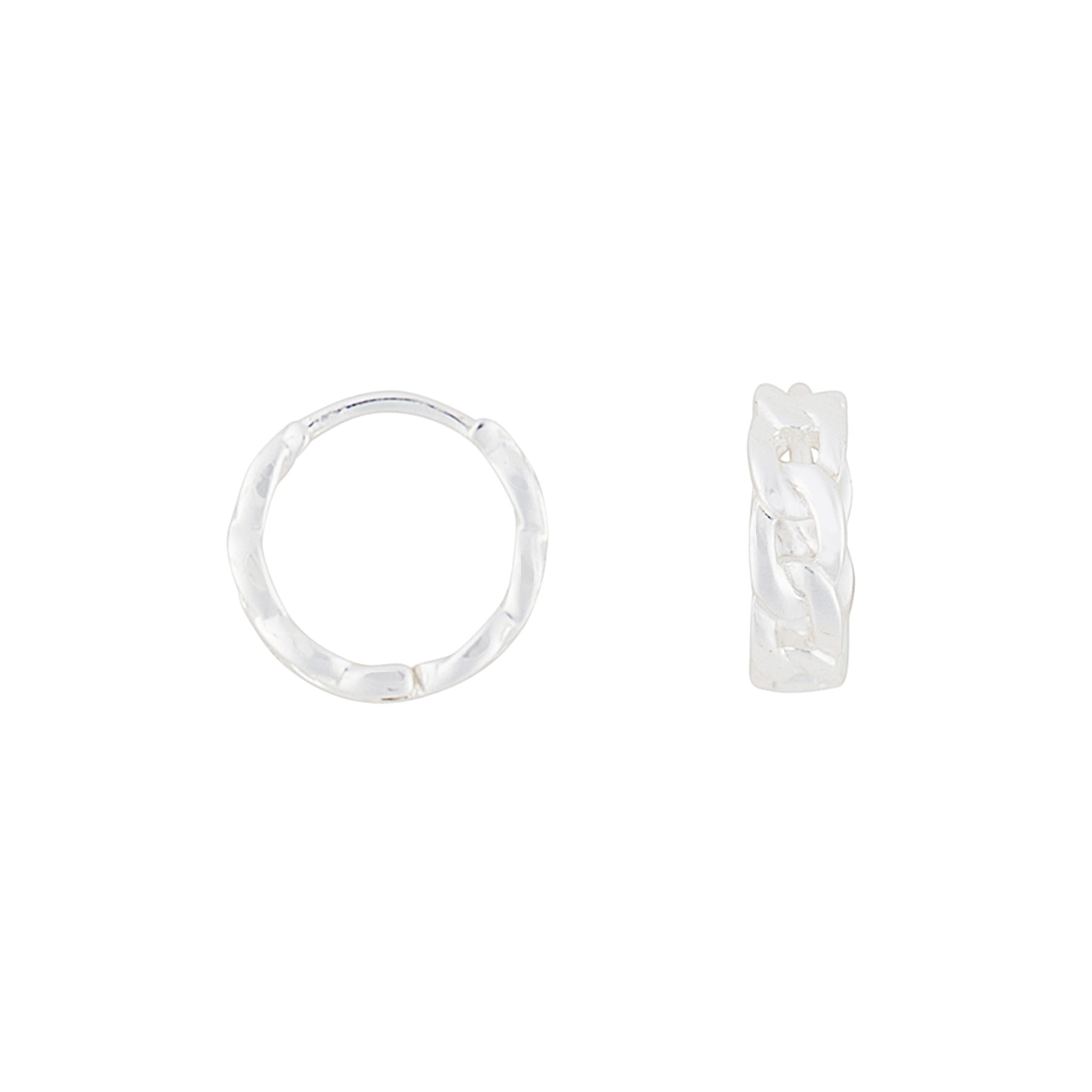 Chain Clicker Huggies in Silver