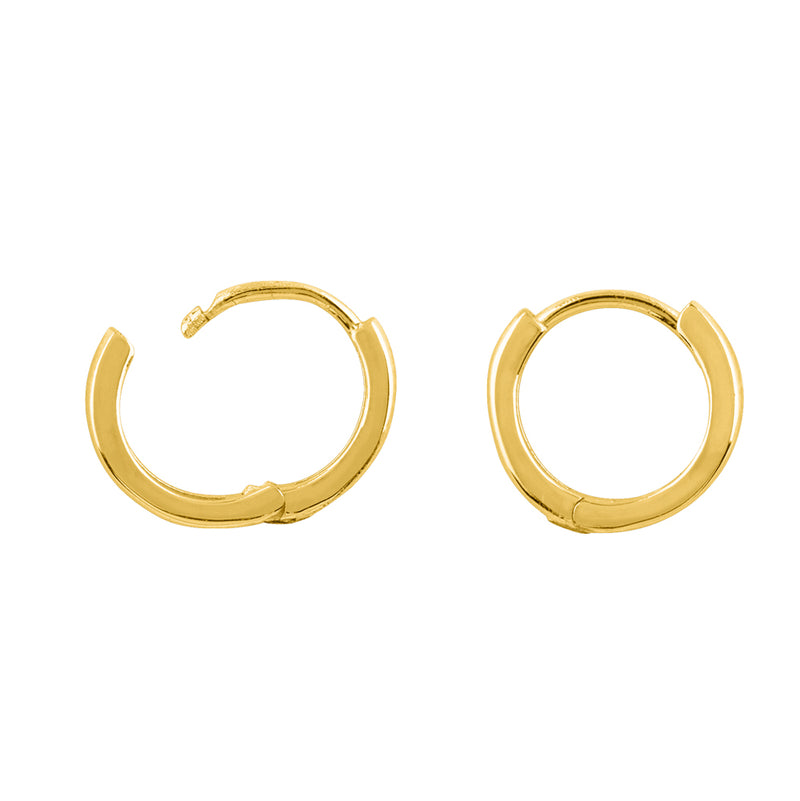 Clicker Huggie Hoops in Gold