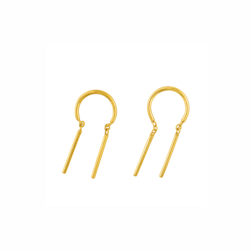 Tiny Dancer Threaders in Gold - 3/4"