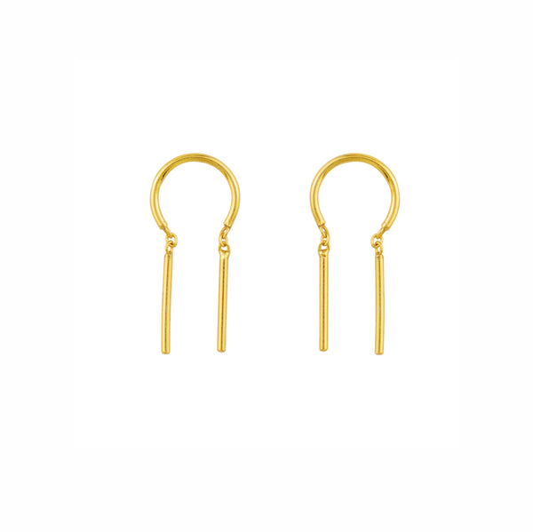 Tiny Dancer Threaders in Gold - 3/4"