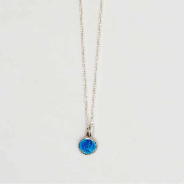 Vintage Saint Medal Lourdes Blue Enamel v133