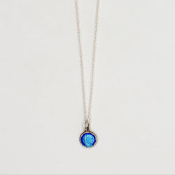 Vintage Saint Medal Lourdes Blue Enamel v133