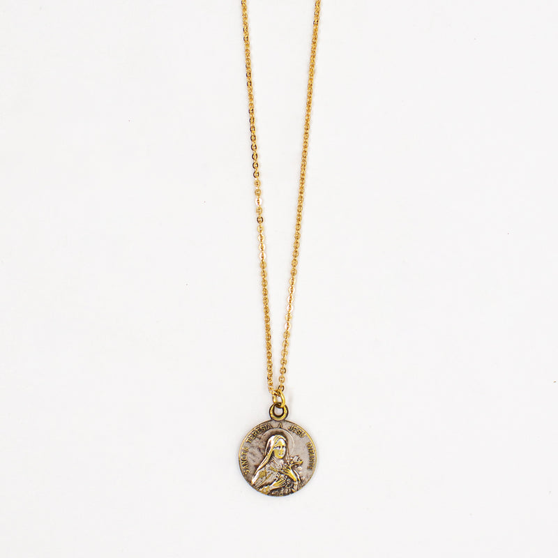 Vintage Saint Medal Saint Teresa v161