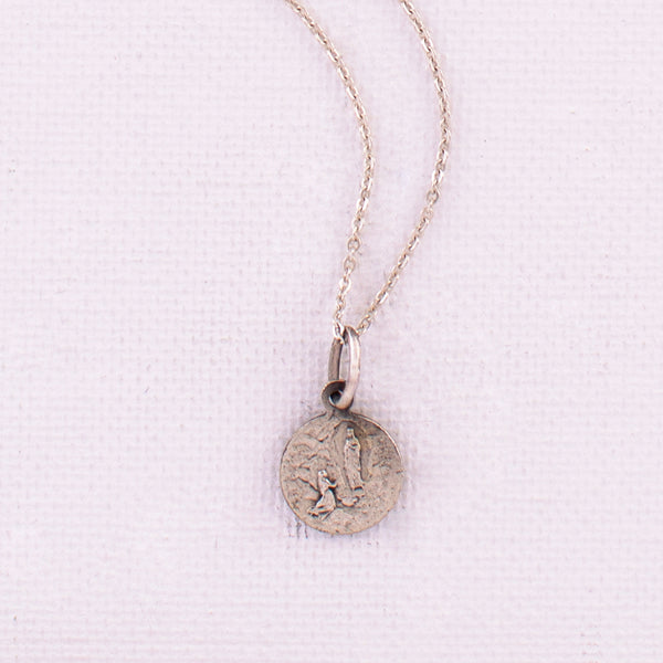 Vintage Saint Christopher Medal Necklace V33