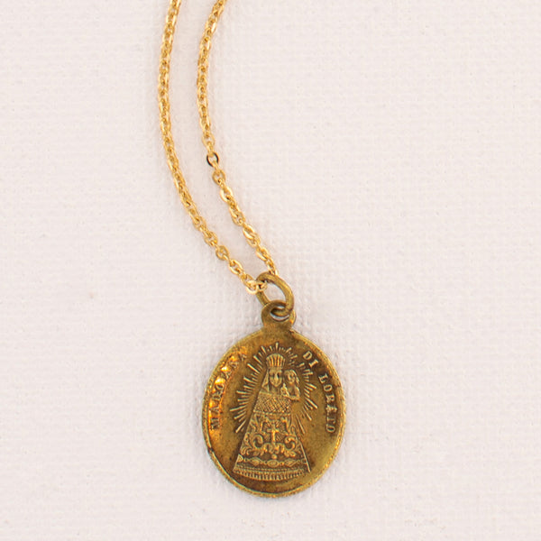 Vintage Saint Holy House of Loreto Medal Necklace V75