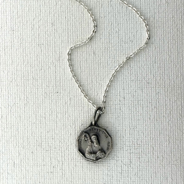 Vintage Saint Benedict Medal Necklace V78