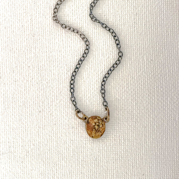 Vintage Sacred Heart of Jesus Medal Necklace V94