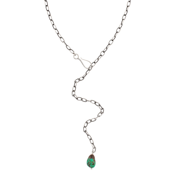 Baked in the Sun Turquoise Lariat Necklace