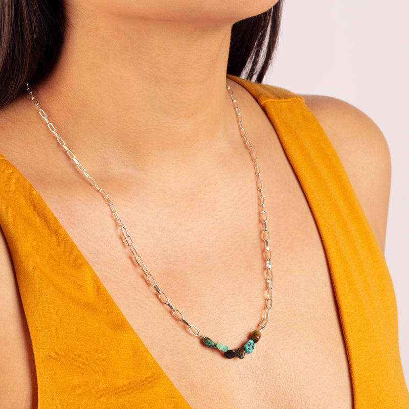 Rough & Tumble Turquoise Paper Chain Necklace