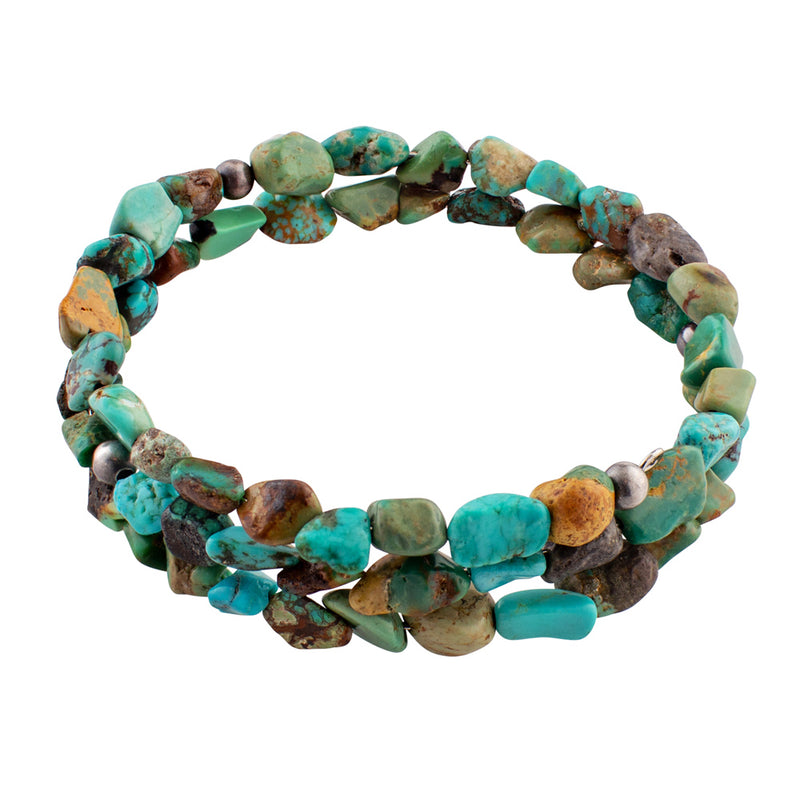 Rough & Tumble Turquoise Coil Bracelet