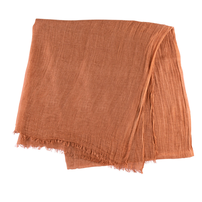 Indispensable Linen Wrap - Sunset Orange