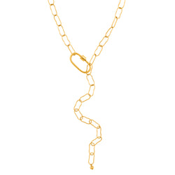 Carabiner Necklace in Gold