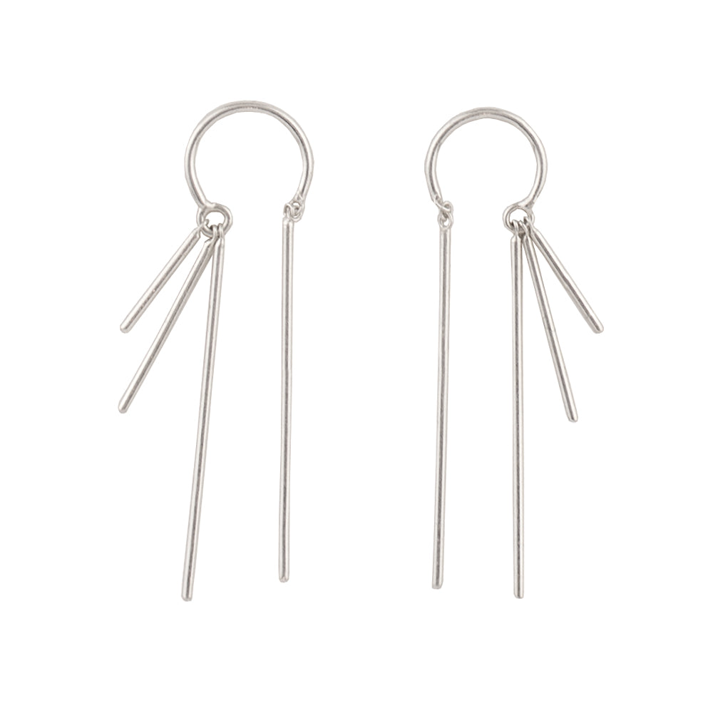 Fringed Dancer Threaders in Silver
