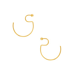 Illusion Threader Hoops in Gold - Small | Available to Ship June 3, 2024