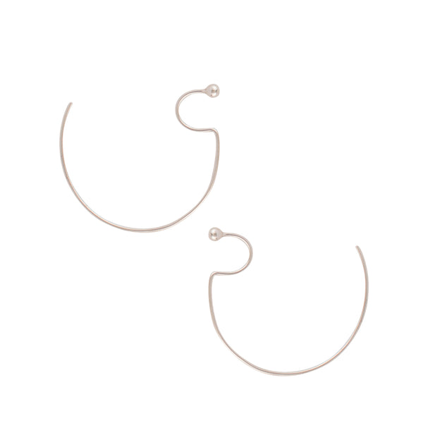 Illusion Threader Hoops - Silver- Large  | Available to Ship June 3, 2024