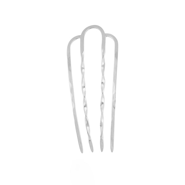 Effortless Twist Hair Fork in Silver - Small