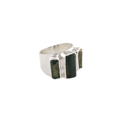 Green Tourmaline Iceberg Ring