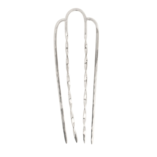 Effortless Twist Hair Fork in Silver- Large