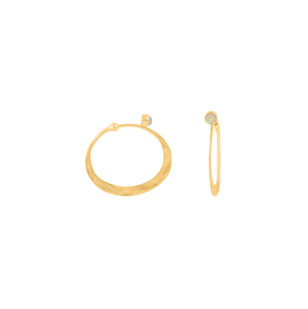 Illusion Hoops in Opal & Gold - Small
