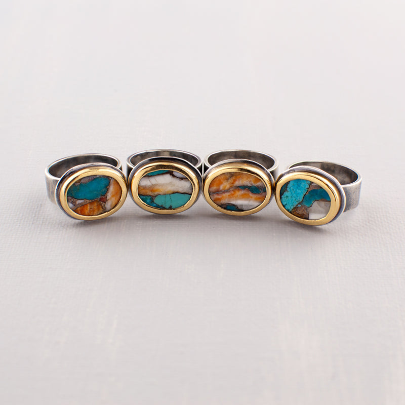 Spiny Oyster Turquoise Ring