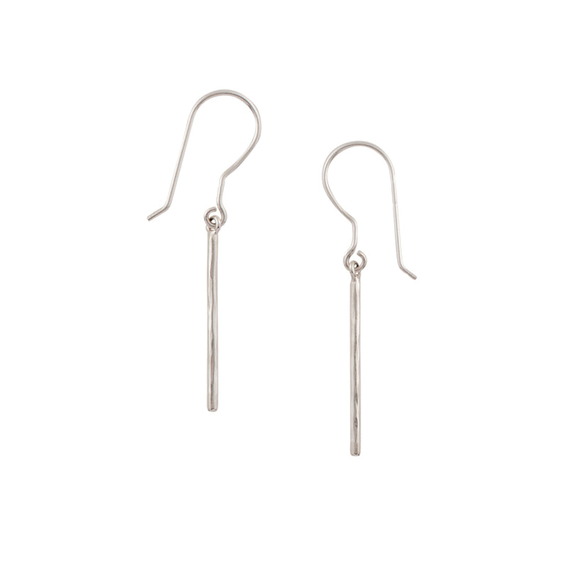 Simply Perfect Bar Earrings in Silver - 1 3/4"