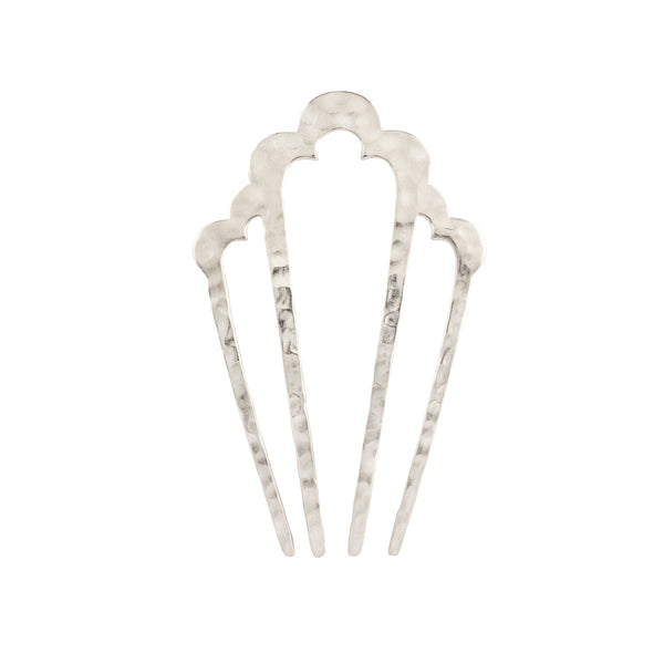 Trefoil Hair Fork in Silver