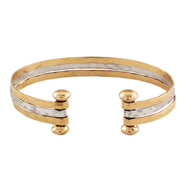 Stacked Strands Cuff - Bronze - 3 Strands