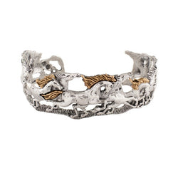 Wild and Free Cuff in Silver with Bronze Accents - Narrow