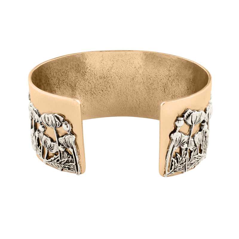 Poppy Cuff in Bronze with Silver Accents
